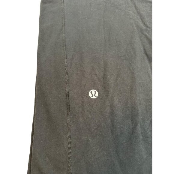 Lululemon Athletica Black Cotton Lycra Womens Wide-Leg Pants L Retired - Picture 6 of 14